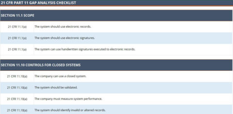 21 CFR Part 11 Compliance Checklist [PDF & XLS Download]