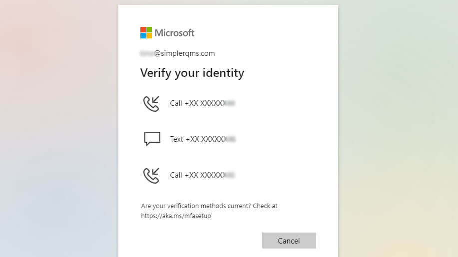Verify Your Identity in SimplerQMS